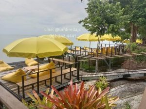 ร่มชายหาดแกนไม้ ร่มปักริมทะเล ร่มริมทะเล ร่มรีสอร์ทติดทะเล ร่มโรงแรมริมทะเล