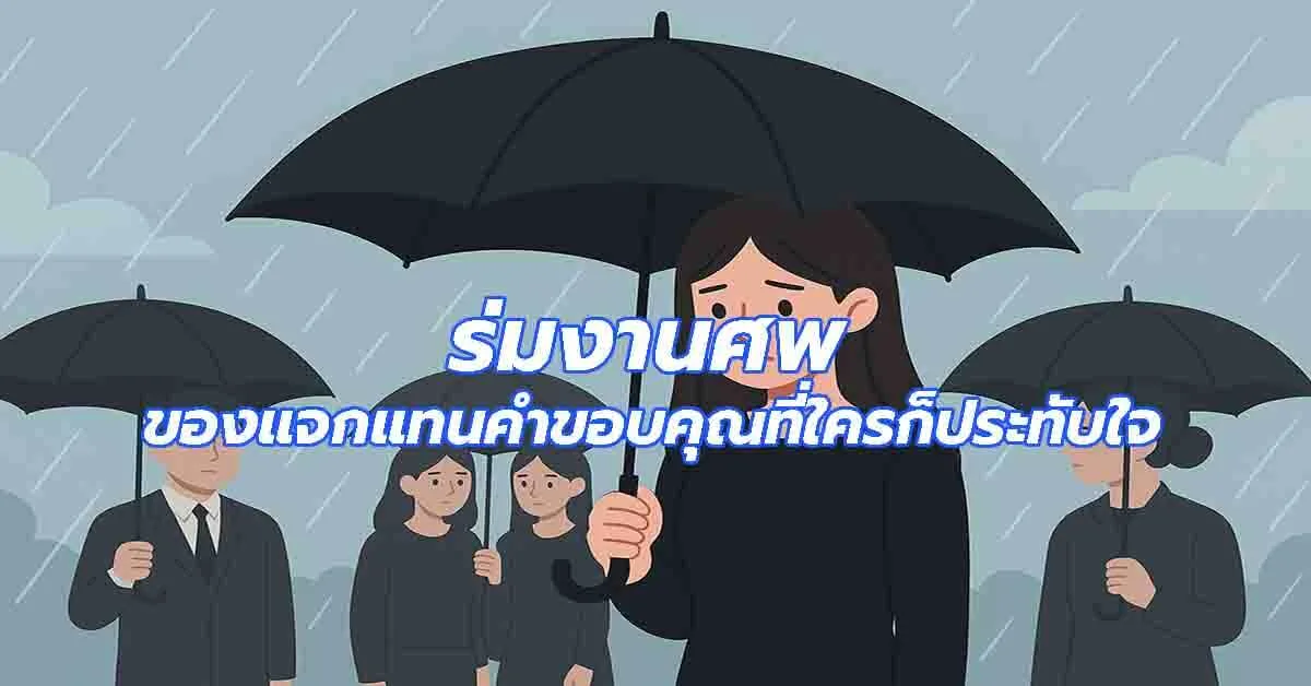 ร่มงานศพ ของแจกแทนคำขอบคุณที่ใครก็ประทับใจ 