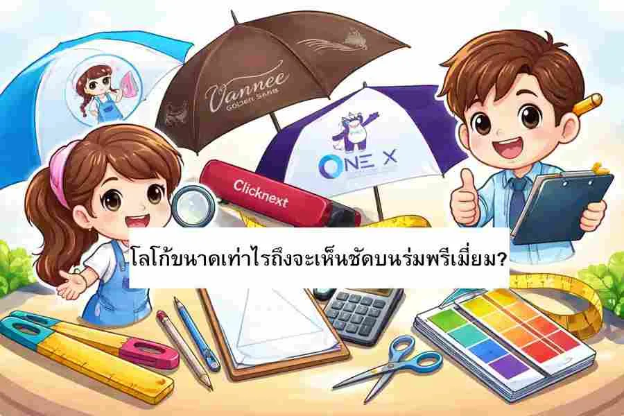 โลโก้ขนาดเท่าไรถึงจะเห็นชัดบนร่มพรีเมี่ยม