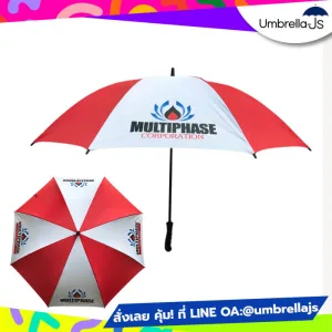ร่มกอล์ฟ 30 นิ้ว Multiphase สีแดงขาว